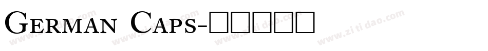 German Caps字体转换